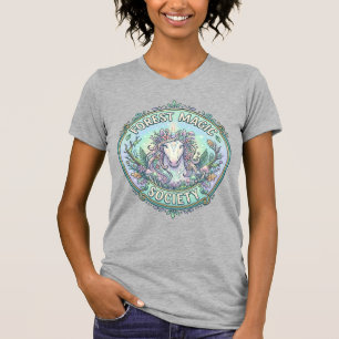 Einhorn-Wald-Magie-Gesellschaft Grafikdesign Weiß  T-Shirt