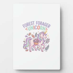 Einhorn-Wald-Sammler-Einhorn-Grafikdesign Weiß Fotoplatte