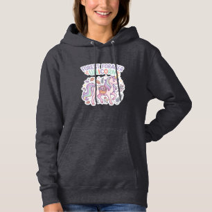 Einhorn-Wald-Sammler-Einhorn-Grafikdesign Weiß Hoodie