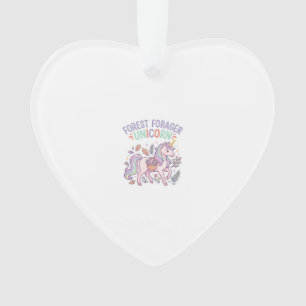 Einhorn-Wald-Sammler-Einhorn-Grafikdesign Weiß Ornament