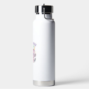 Einhorn-Wald-Sammler-Einhorn-Grafikdesign Weiß Trinkflasche