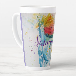 Einhorn Wasserfarbe Regenbogen Kunst Mädchen Name  Milchtasse