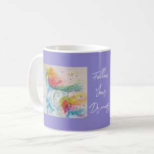 Einhorn-Wasserfarbenmalerei-Träume-Kaffeetasse Kaffeetasse