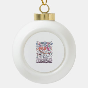 Einhorn Wecker Einhorn Panik Fett Schrift Keramik Kugel-Ornament