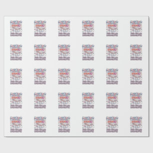 Einhorn Wecker Einhorn Panik Fett Typography  Geschenkpapier
