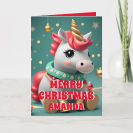 Einhorn Weihnachten Personalisiert Kids Foto