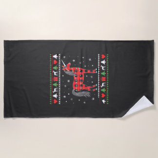 Einhorn-Weihnachtsbaum-Lichter-Dekoration Xmas Pul Strandtuch