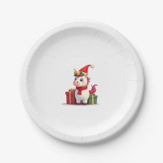 Einhorn-Weihnachtsdekoration Santa Einhorn Weihnac Pappteller