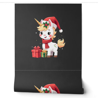 Einhorn-Weihnachtsdekoration Santa Einhorn Weihnac Tapete