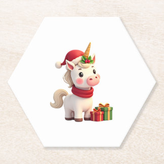 Einhorn-Weihnachtsdekoration Santa Einhorn Weihnac Untersetzer