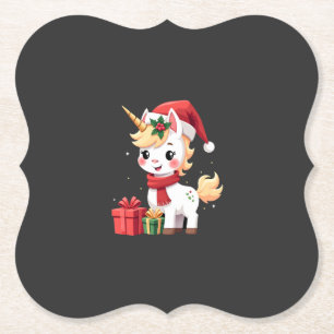 Einhorn-Weihnachtsdekoration Santa Einhorn Weihnac Untersetzer