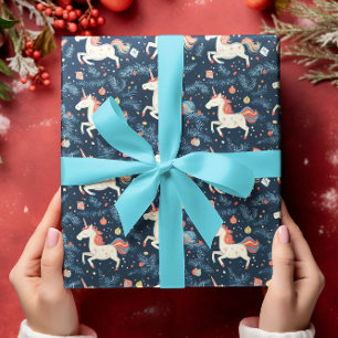 Einhorn-Weihnachtsfeiertag Geschenkpapier