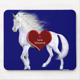 Einhorn-Weiß-Schönheit Mousepad