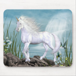 Einhorn-Weiß-Schönheit Mousepad