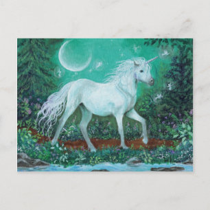 Einhorn Whispern Pines Postkarte