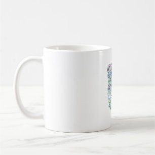 Einhorn-Wiederbelebung mit Glitzer Premium-Vektor- Kaffeetasse