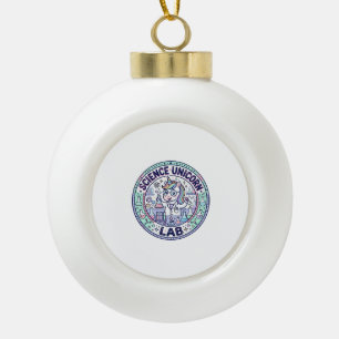 Einhorn Wissenschaft Einhorn Labor POD Fertige App Keramik Kugel-Ornament