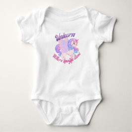 Einhorn, wo die Magie lebte Baby Strampler