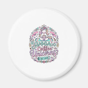 Einhorn Yoga Kaffee Einhörner Stylisches T-Shirt D Magnet