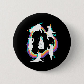 Einhorn Yoga Sonnengruß Posen Regenbogen Meme Button