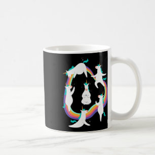 Einhorn Yoga Sonnengruß Posen Regenbogen Meme Kaffeetasse