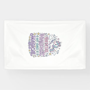 Einhorn-Zahnreinigerin, aber machen Sie es magisch Banner