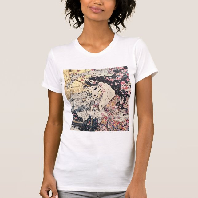 Einhorn zeichnend T-Shirt (Vorderseite)