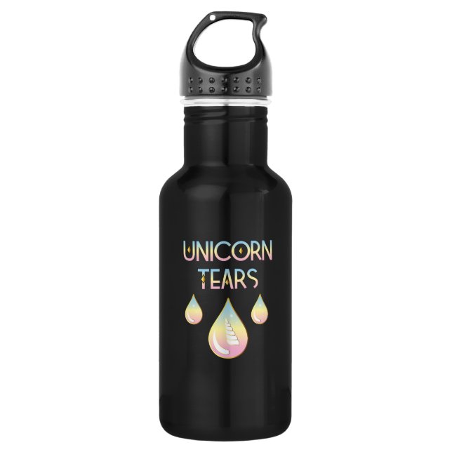 Einhorn zerreißt Wasser-Flasche Trinkflasche (Vorderseite)