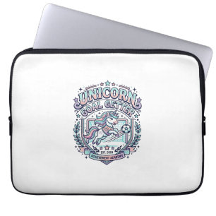 Einhorn-Ziel-Getter Retro-Stil Grafik-T-Shirt-Desi Laptopschutzhülle