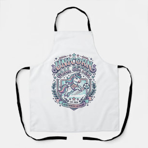 Einhorn-Ziel-Getter Retro-Stil Grafik-T-Shirt-Desi Schürze
