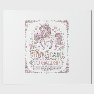 Einhorn zu glamourös zum Galoppieren Anbetungswürd Geschenkpapier