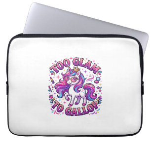 Einhorn Zu Glamourös Zum Galoppieren Kommerzieller Laptopschutzhülle