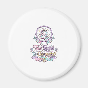 Einhorn zu selten, um süßes Pastell-T-Shirt zu ver Magnet