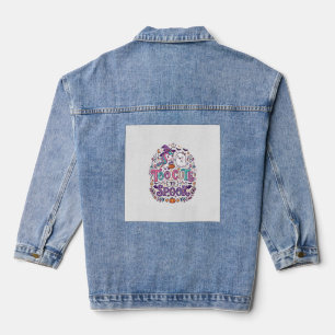 Einhorn zu süß zum Erschrecken Bunte Marktplatz-Ku Jeansjacke