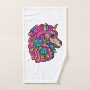 Einhorn Zucker Schädel Mexiko Calavera Dia De Los  Handtuch