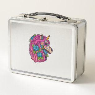 Einhorn Zucker Schädel Mexiko Calavera Dia De Los Metall Brotdose