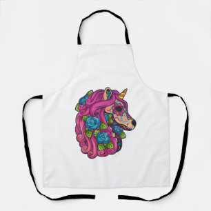 Einhorn Zucker Schädel Mexiko Calavera Dia De Los Schürze