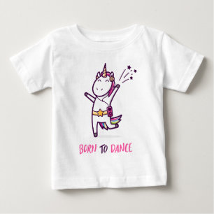 Einhorn, zum Tanzen geboren Baby T-shirt