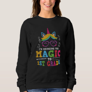 Einhorn zur Einschulung in die 1. Klasse, erster S Sweatshirt
