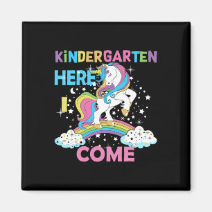 Einhorn Zurück zur Schule Hallo Erster Tag im Kind Magnet