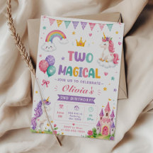Einhorn Zwei Magisches Pastell Regenbogen 2. Gebur