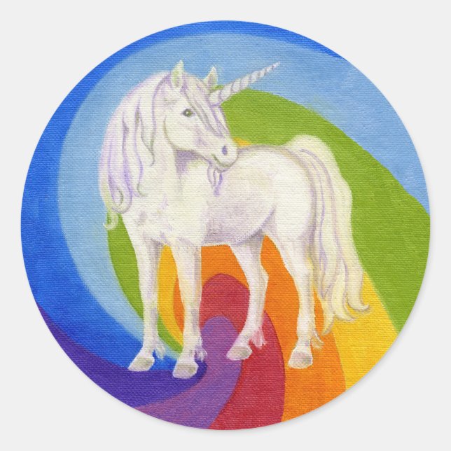 Einhornaufkleber Runder Aufkleber (Vorderseite)