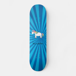 Einhornblauer Sonnenbrand Skateboard