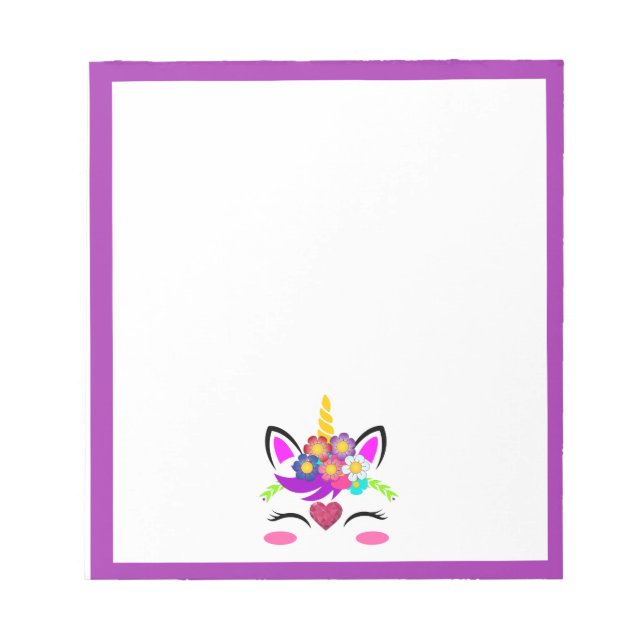 Einhornblume Notizblock (Vorderseite)
