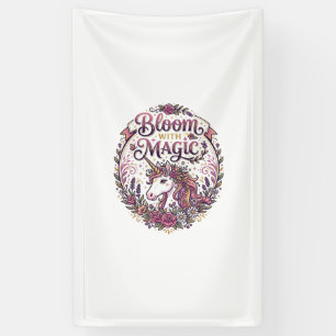 Einhornblüte mit Magie POD Fertig Weißer Hintergru Banner