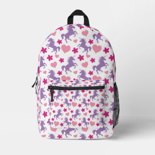Einhörnchen und Herz-Muster Bedruckter Rucksack