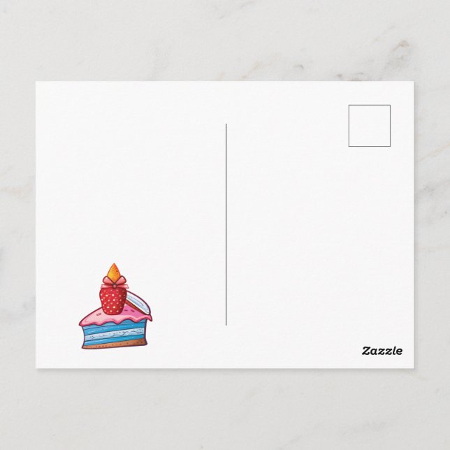 Einhorndesign für Kinder Postkarte (Rückseite)