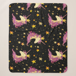 Einhorndruckerin: Aquarellmärchen Sherpadecke