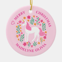 Einhornende Blume Niedlich Rosa Personalisierter N