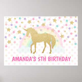 Einhornende Kulisse, Einhorn Geburtstag Poster